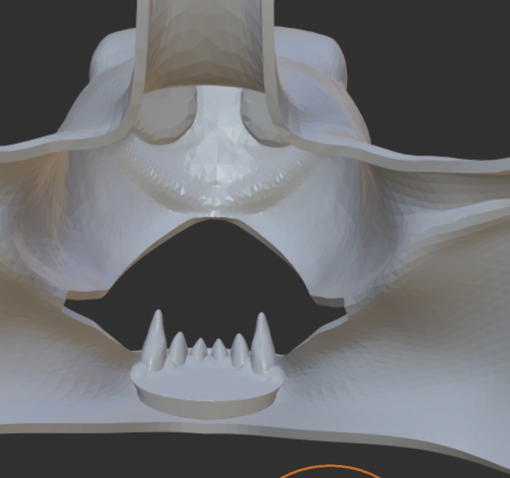 Teeth for fursuit dog base