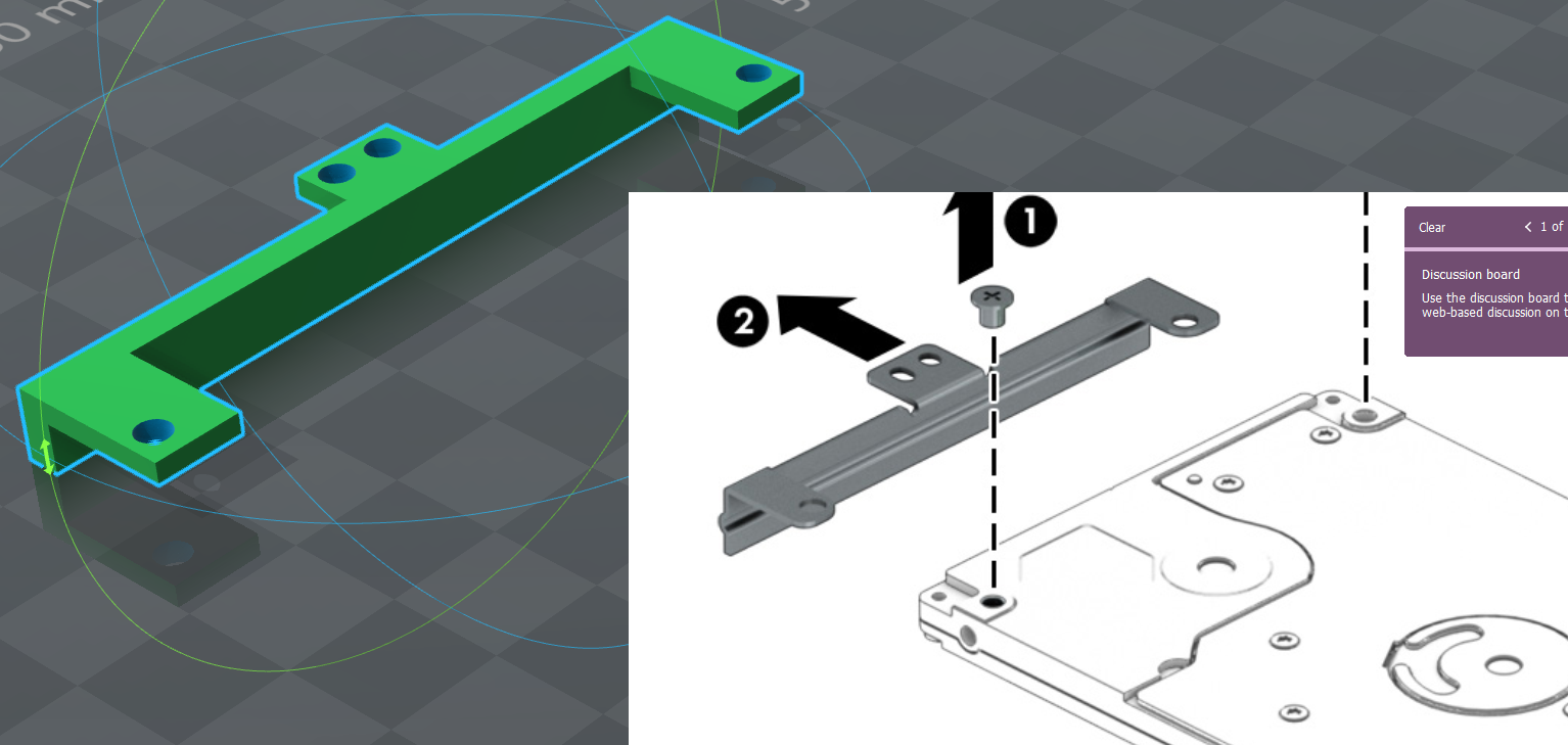 Laptop HDD bracket