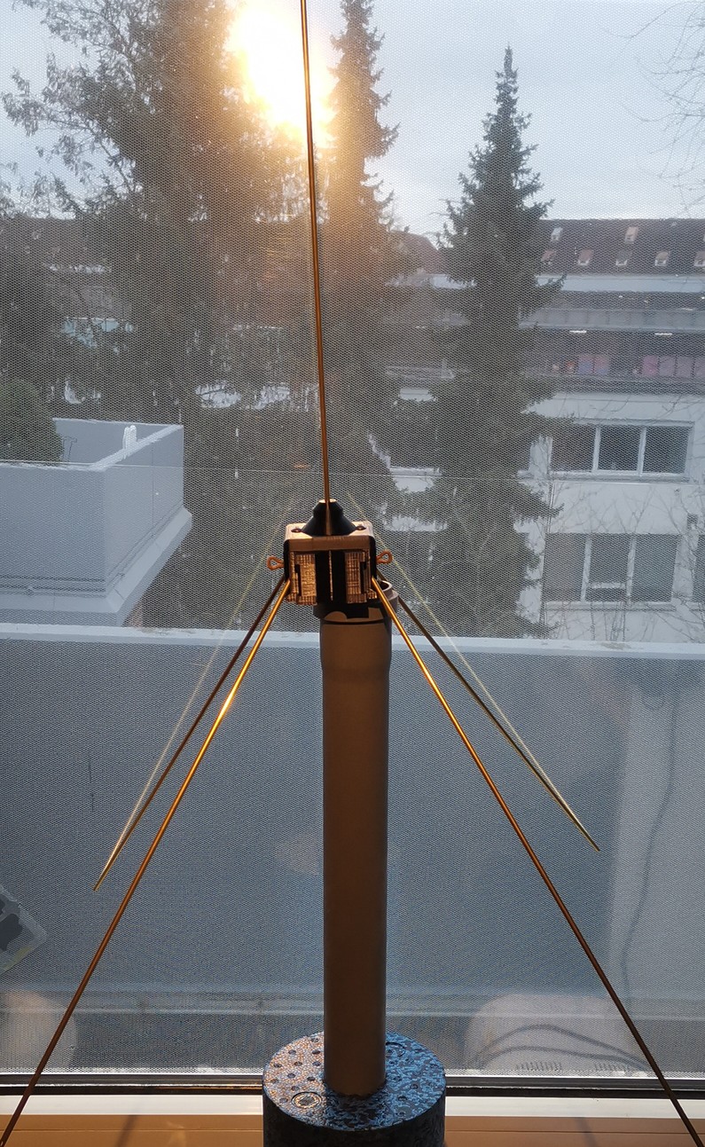 Groundplane 45° 2m antenna mast adapter