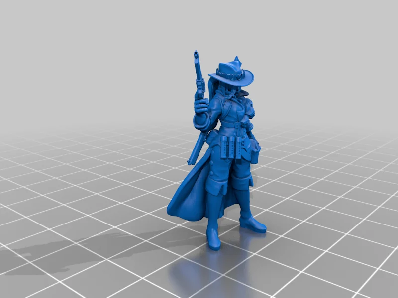 Cyberpunk Cowgirl Gunslinger