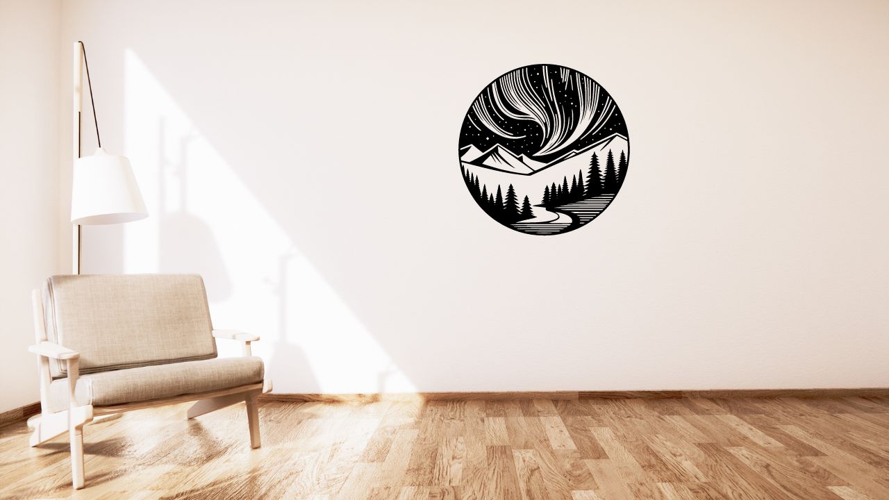 Northern lights / Polární záře wall or table decoration