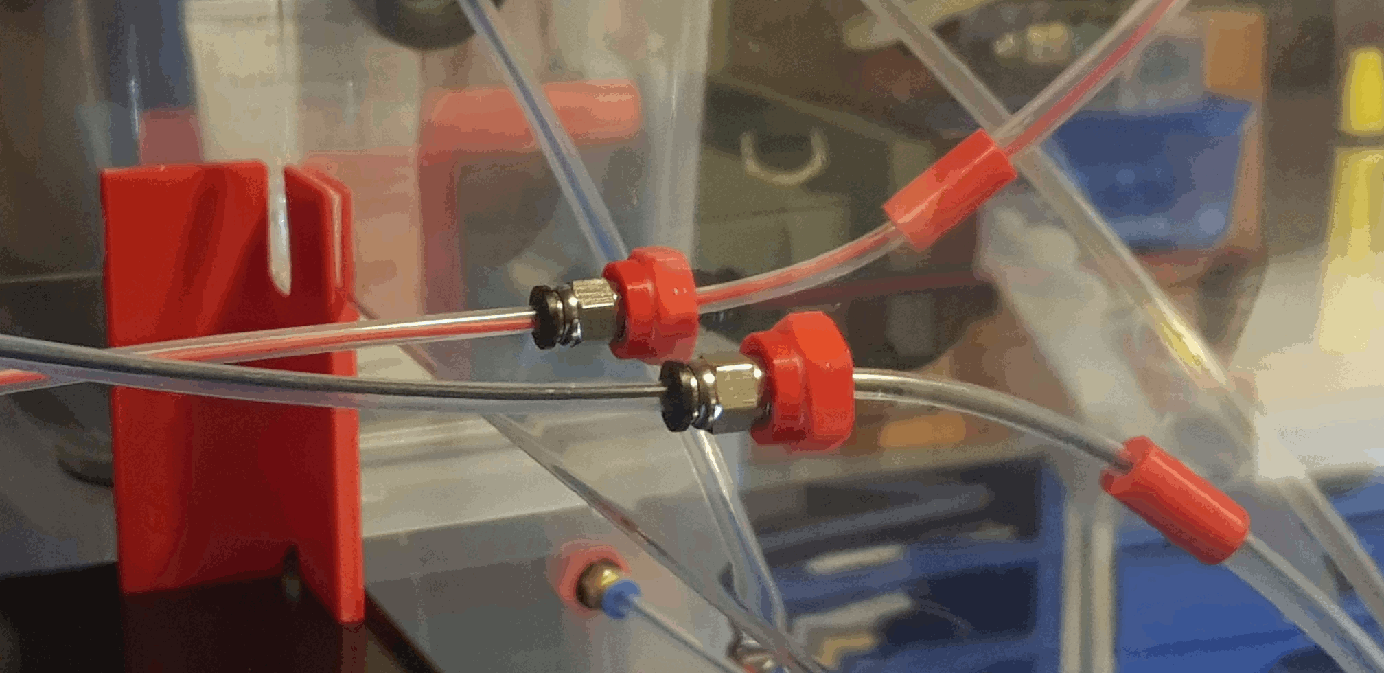 Raise3D Pro2 top cover feedthrough