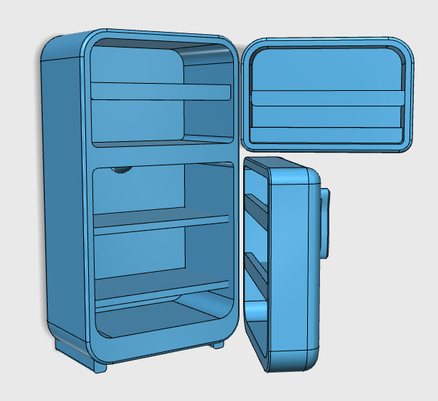 Miniature retro fridge