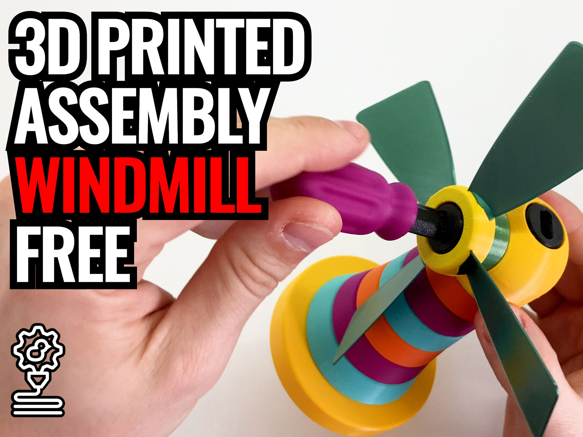 3d print ready Assembly Toy Windmill