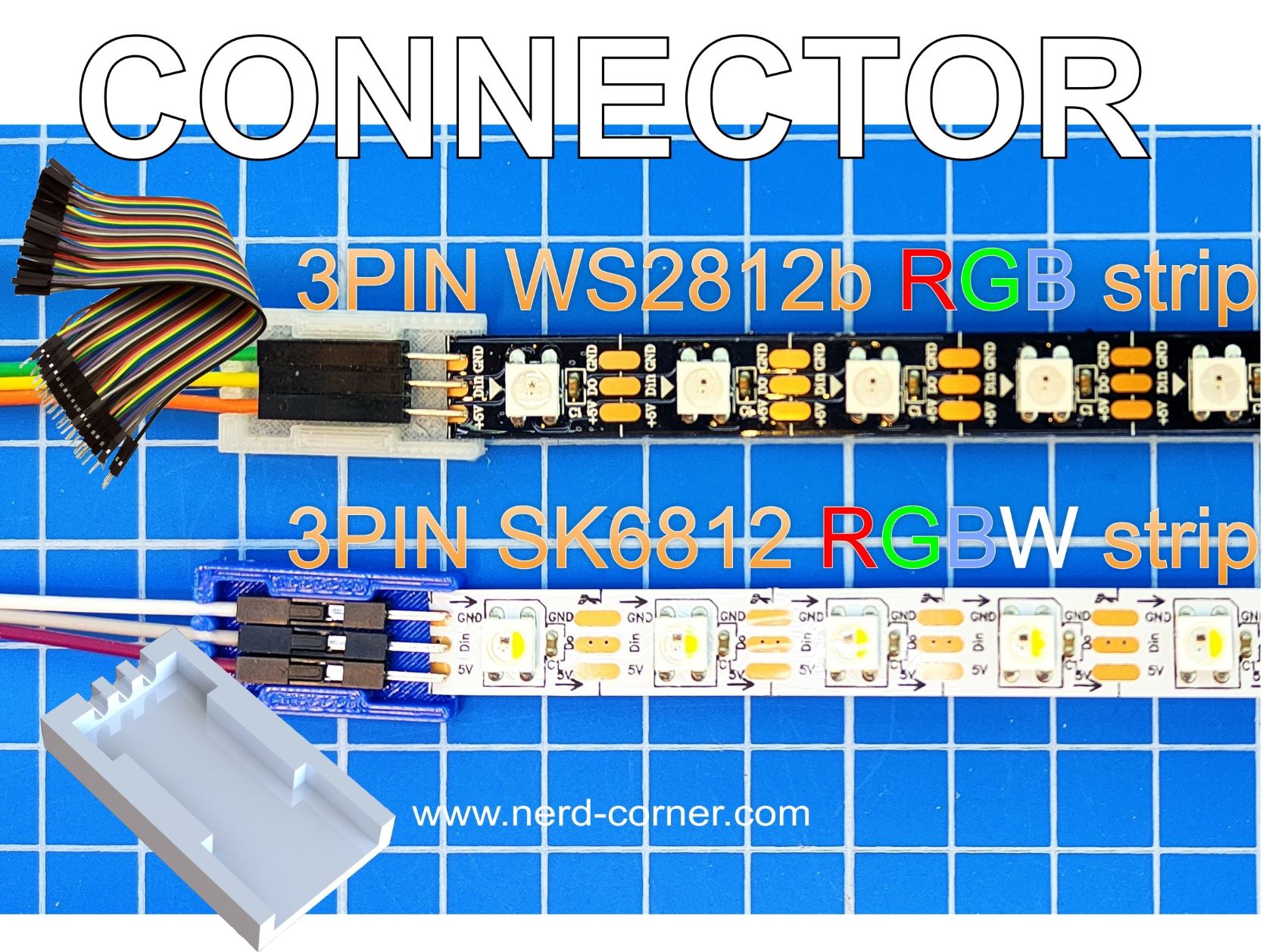 Connector 3PIN WS2812b - SK6812 strip