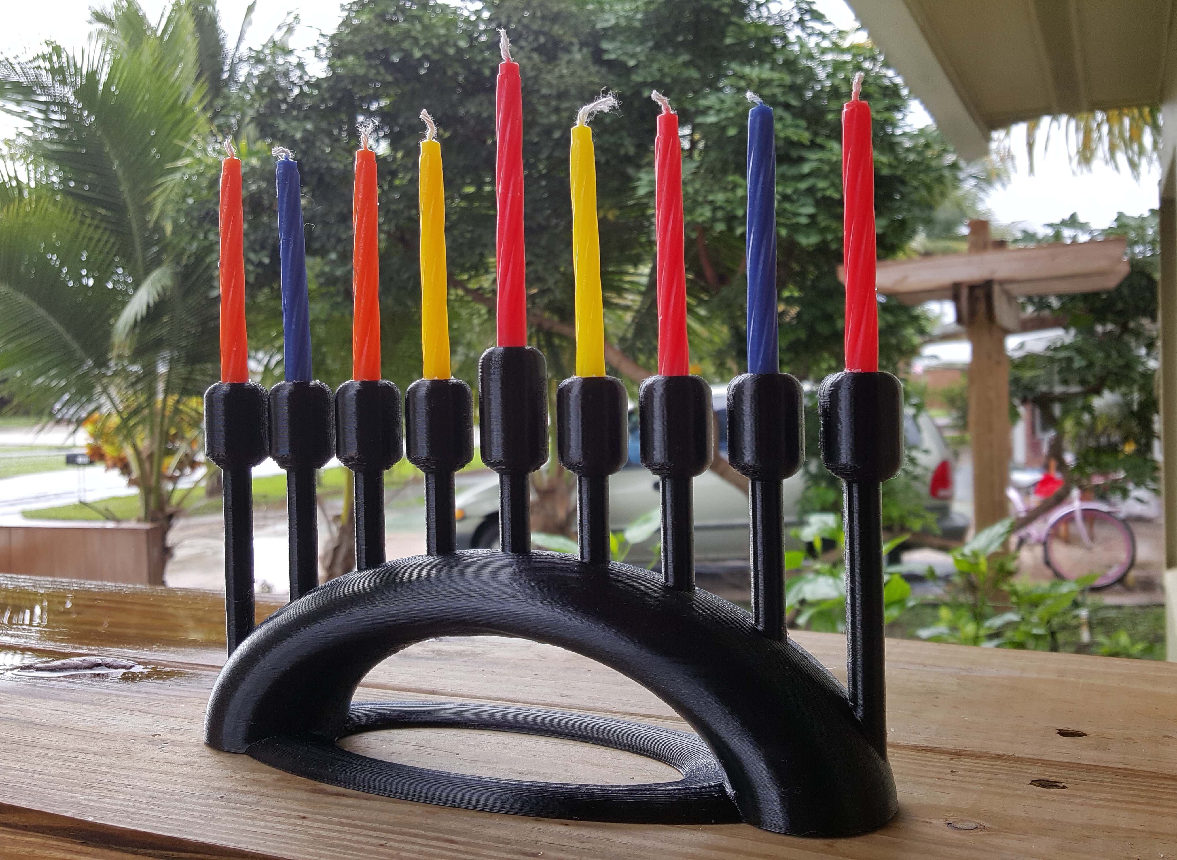 Modern Hanukkah Menorah