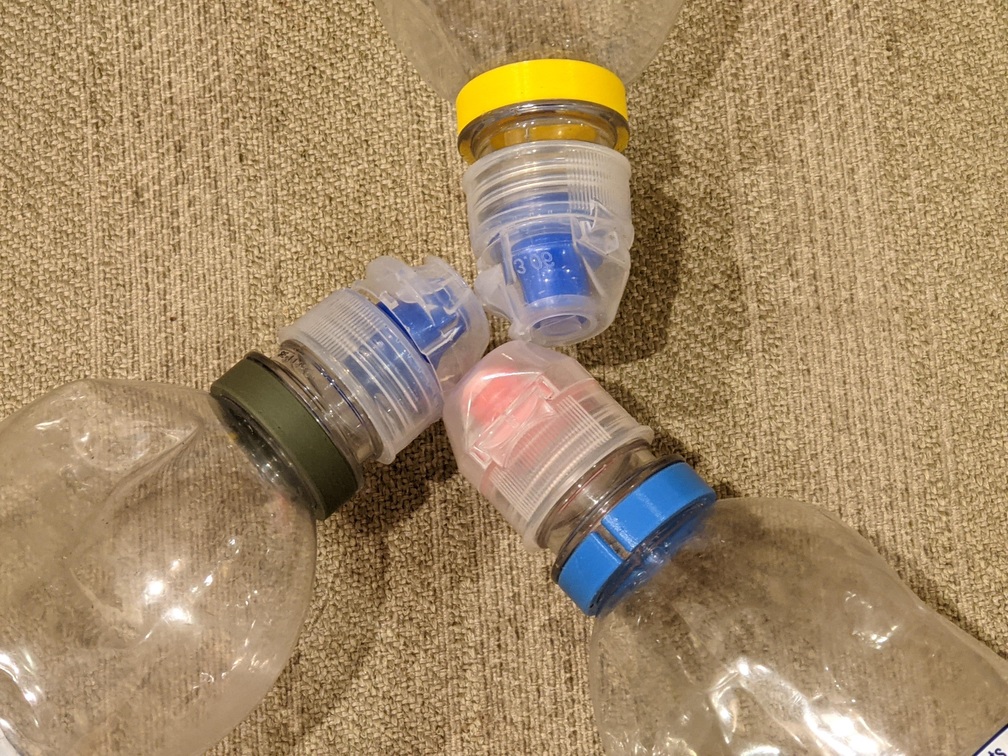 Colour Collar Marker Rings for Smartwater Bottles