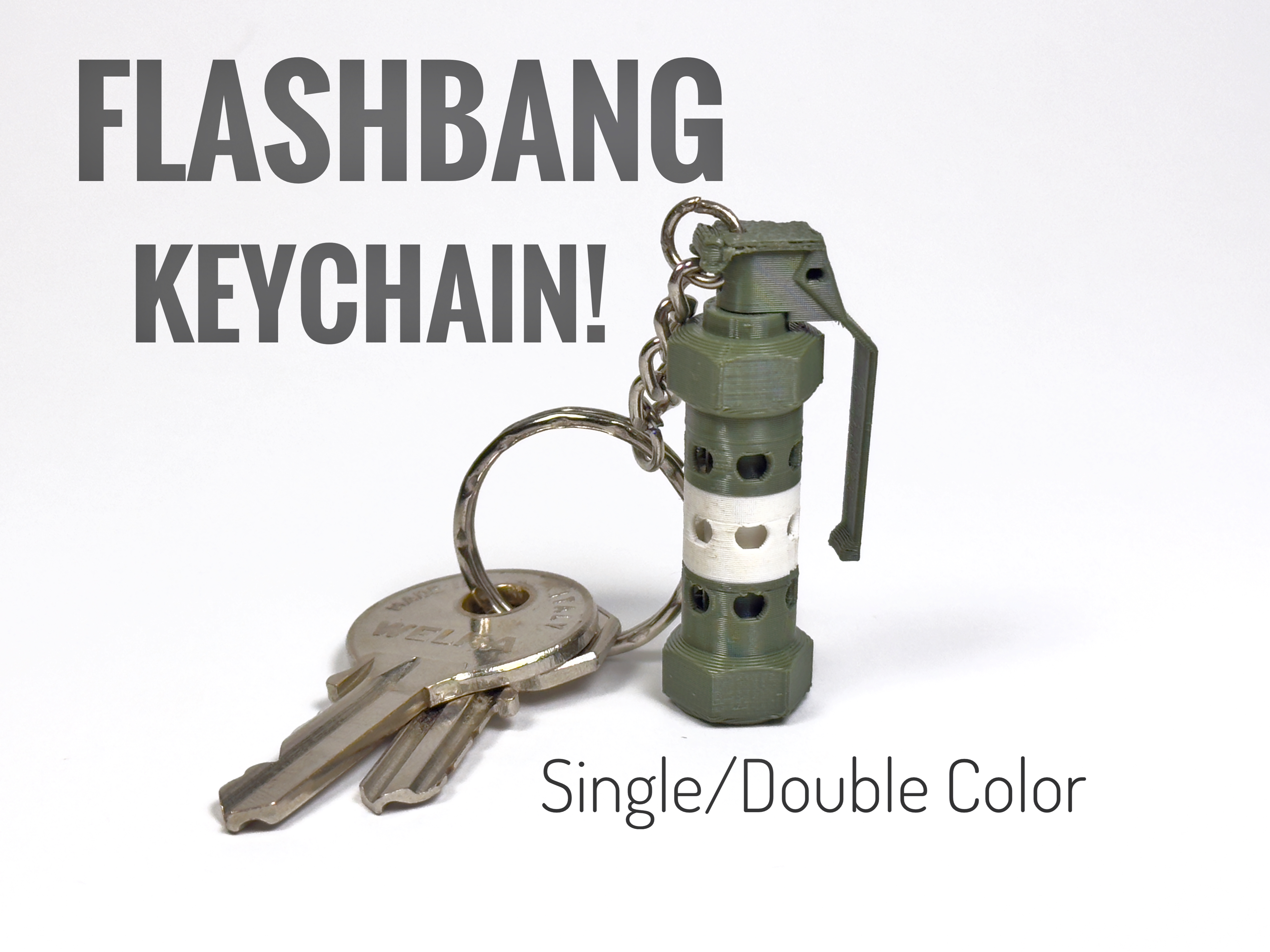 Flashbang Grenade Keychain