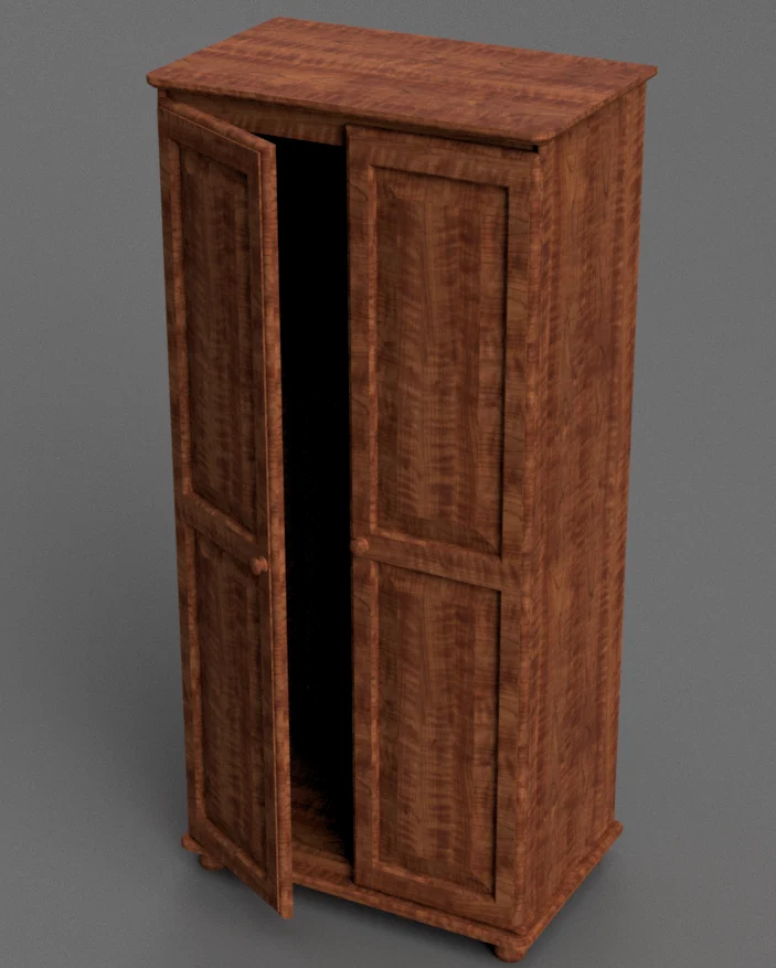 1:12 Scale Single Wardrobe