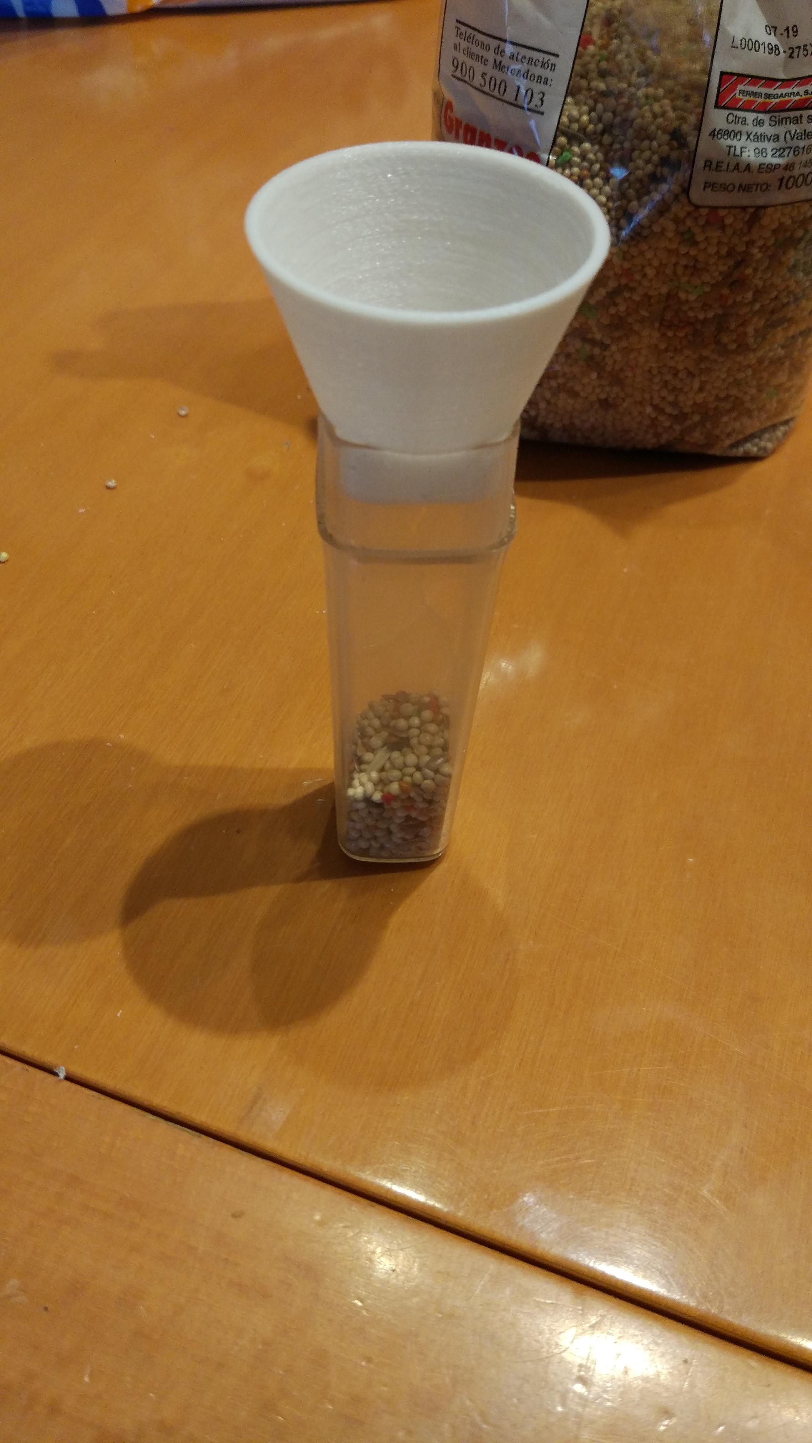 Embudo para comedero pajaro. funnel feeder bird