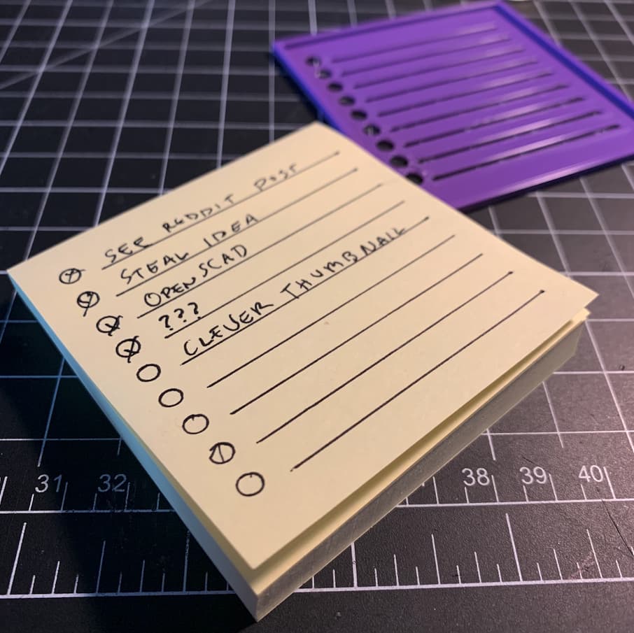 Post-It todo list stencil