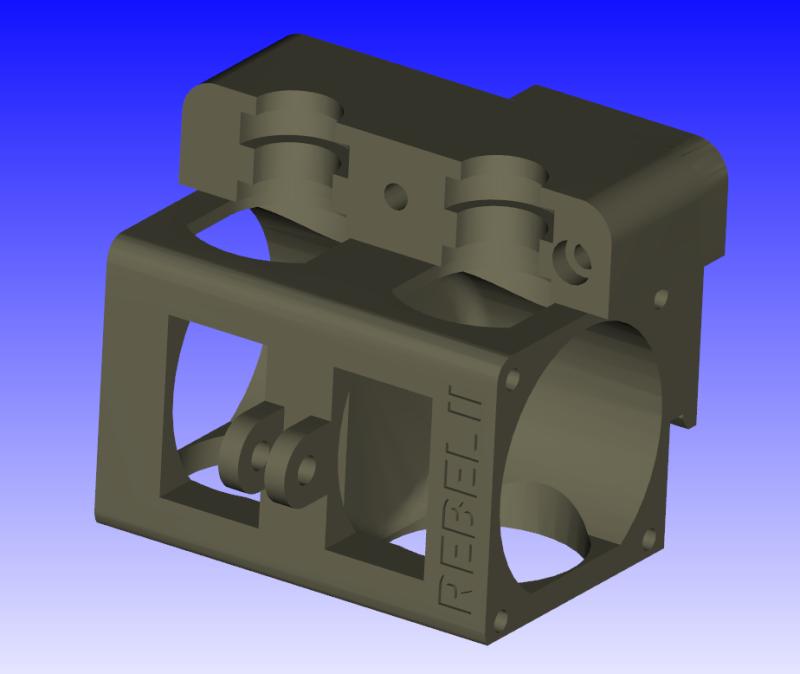 Rebel II - Dual Bowden E3D V6 Extruder for Rebel II V32
