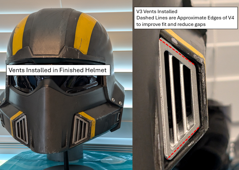 B-01 Helmet Vents for Galactic Armory Helmet V2