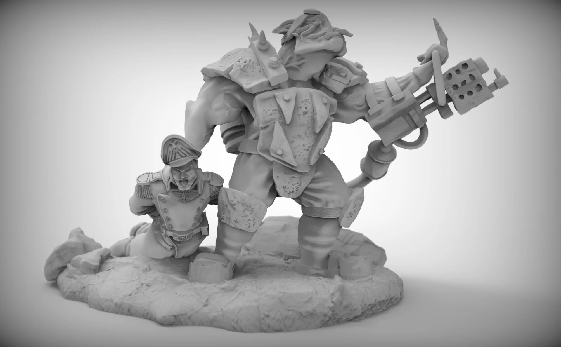 orc with flame thrower