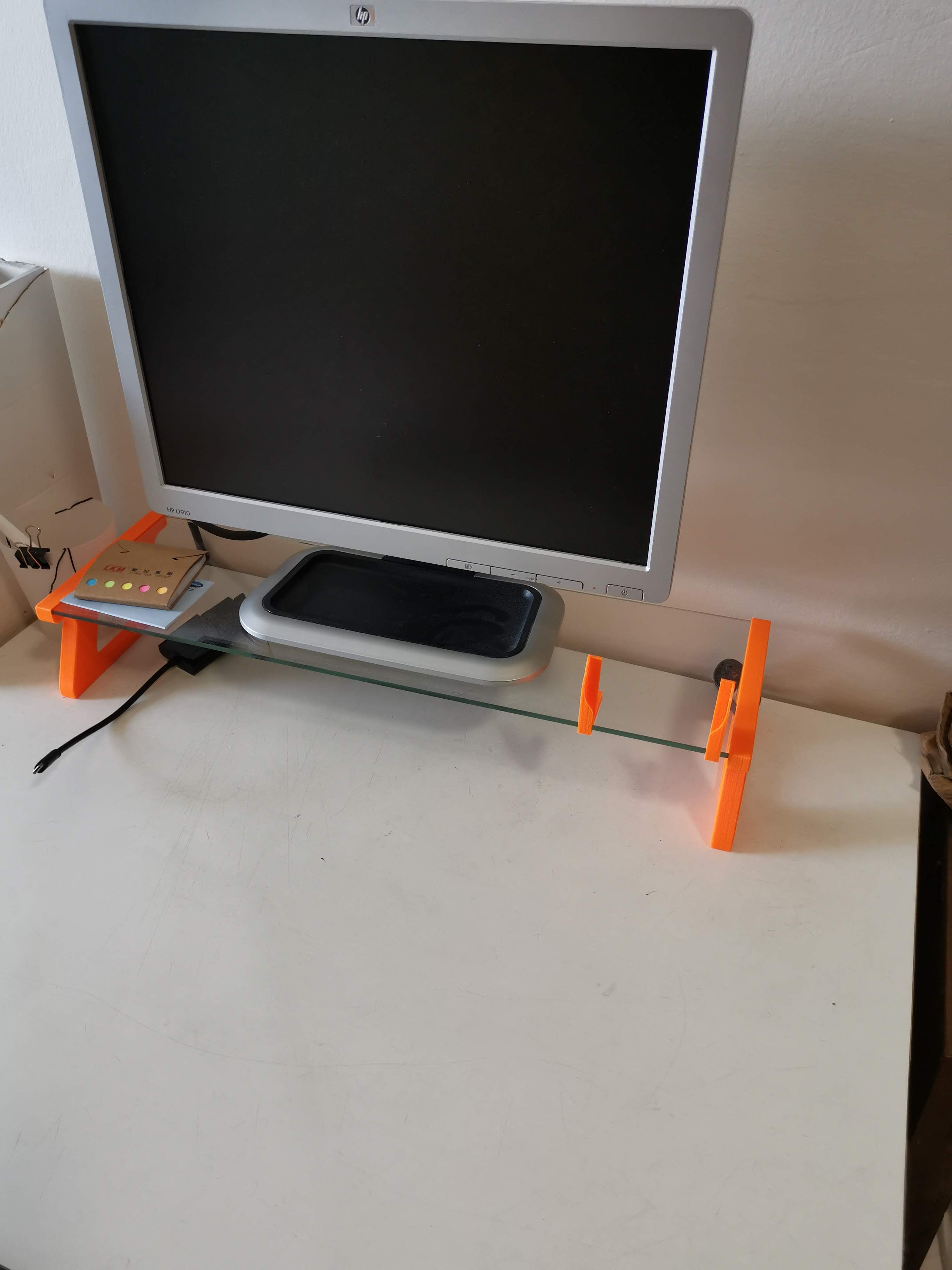 Monitor Stand from IKEA BESTA glass shelf
