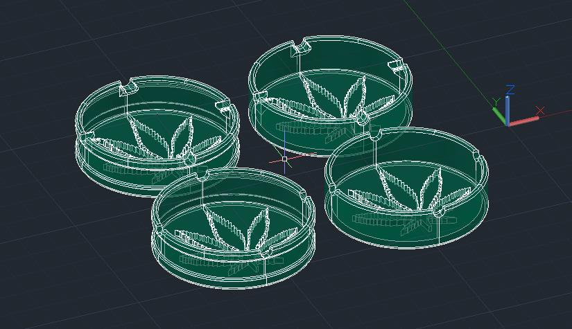 weed leaf ashtrays