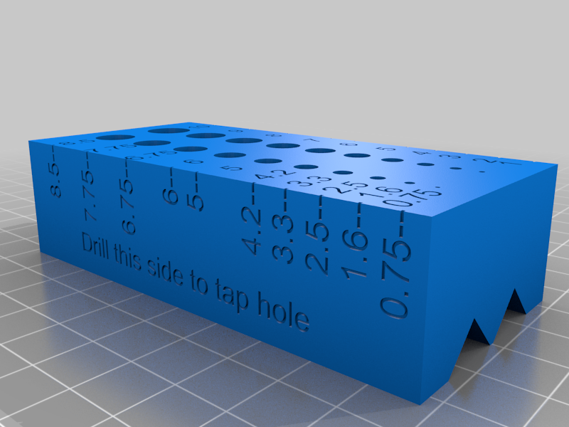 Metric drill and tap guide block