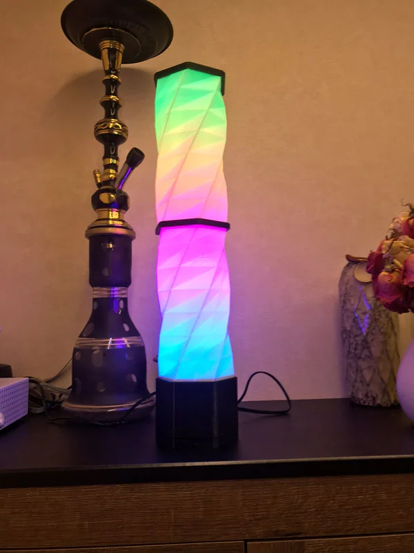 The lamp on the LED strip WS2812B based on the project by Alex Guver
