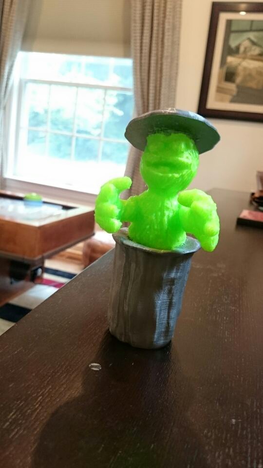 Sculpt of Oscar From Sesame Street