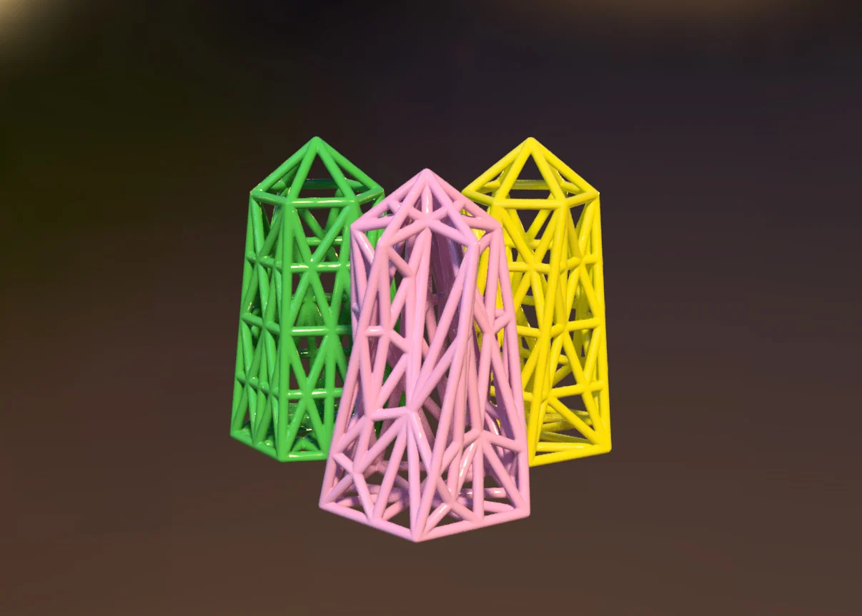 Xmax Pentagonal Pyramid Star Ornament Vol.04