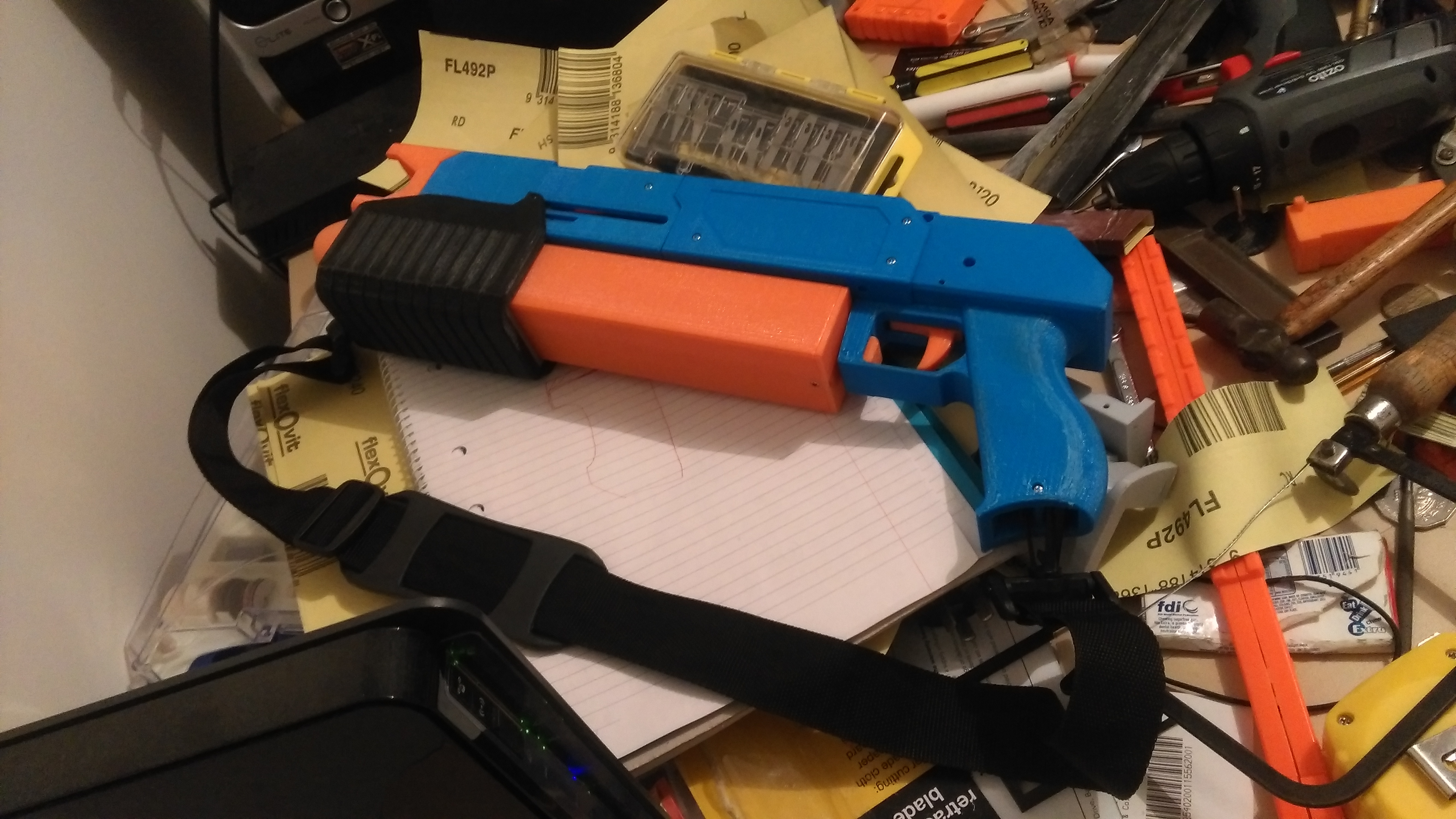 The ScatterShot BETA version (a foam half dart blaster)