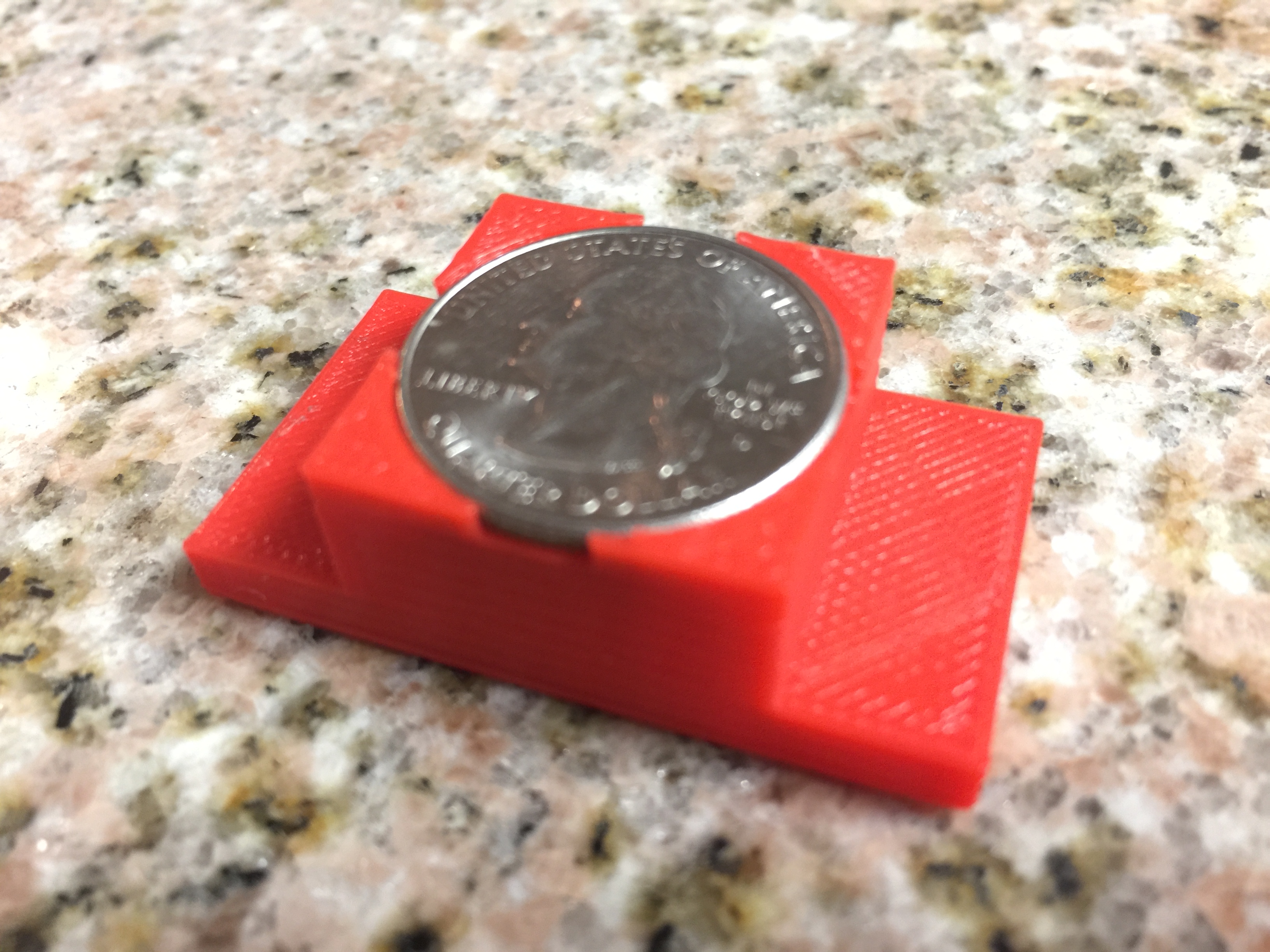 Quarter holding mount for CNC