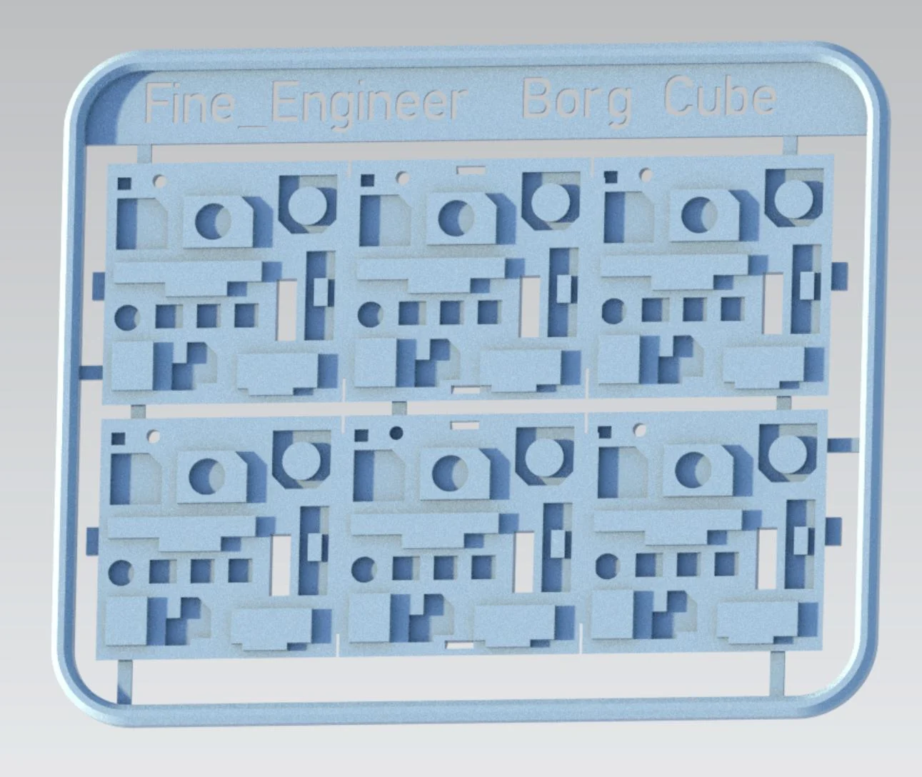 Borg Cube Kit Card Star Trek