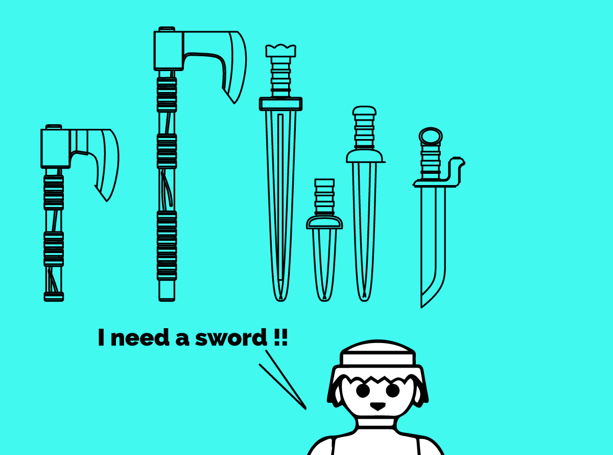 Medieval weapons for playmobil