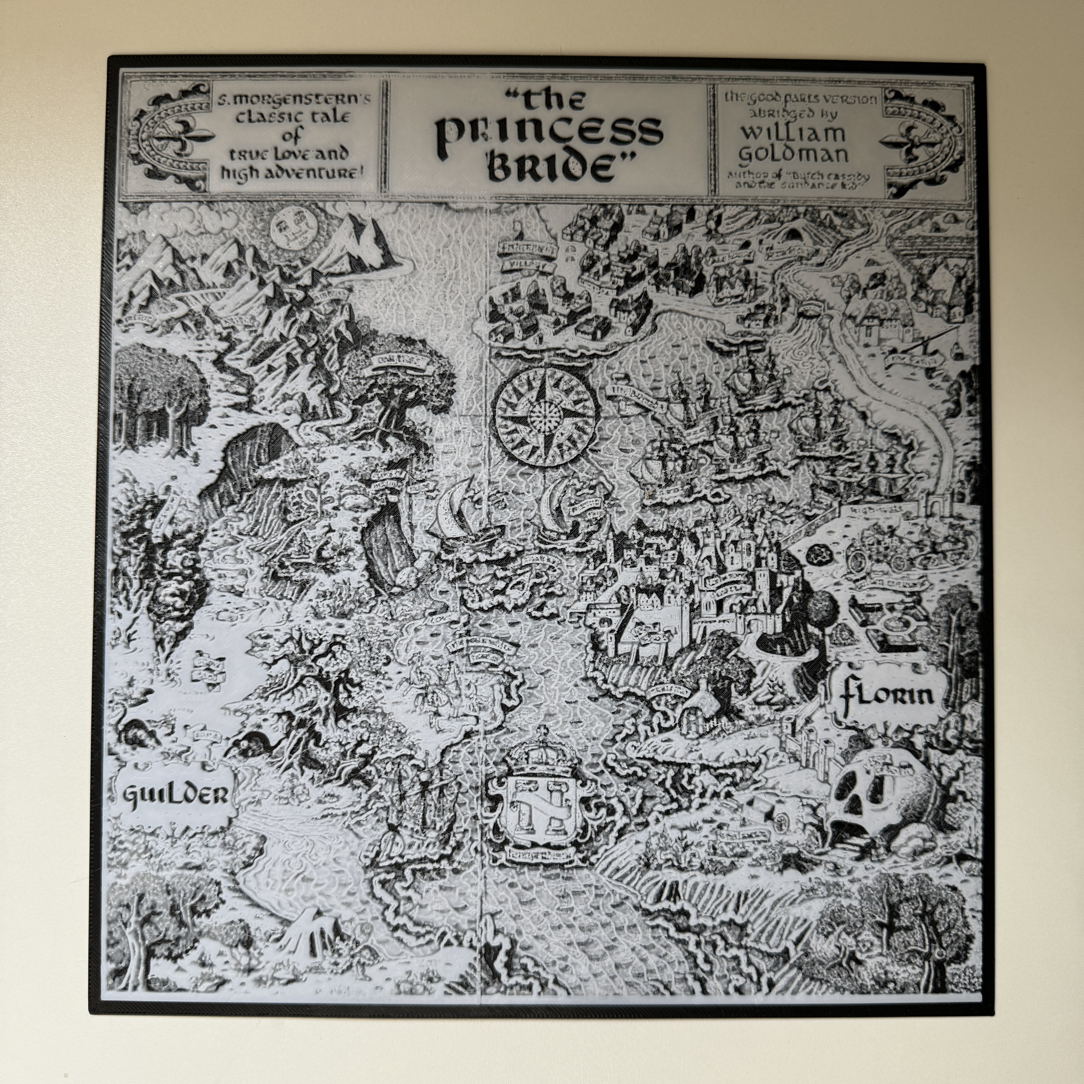Map from the Princess Bride - Hueforge Print