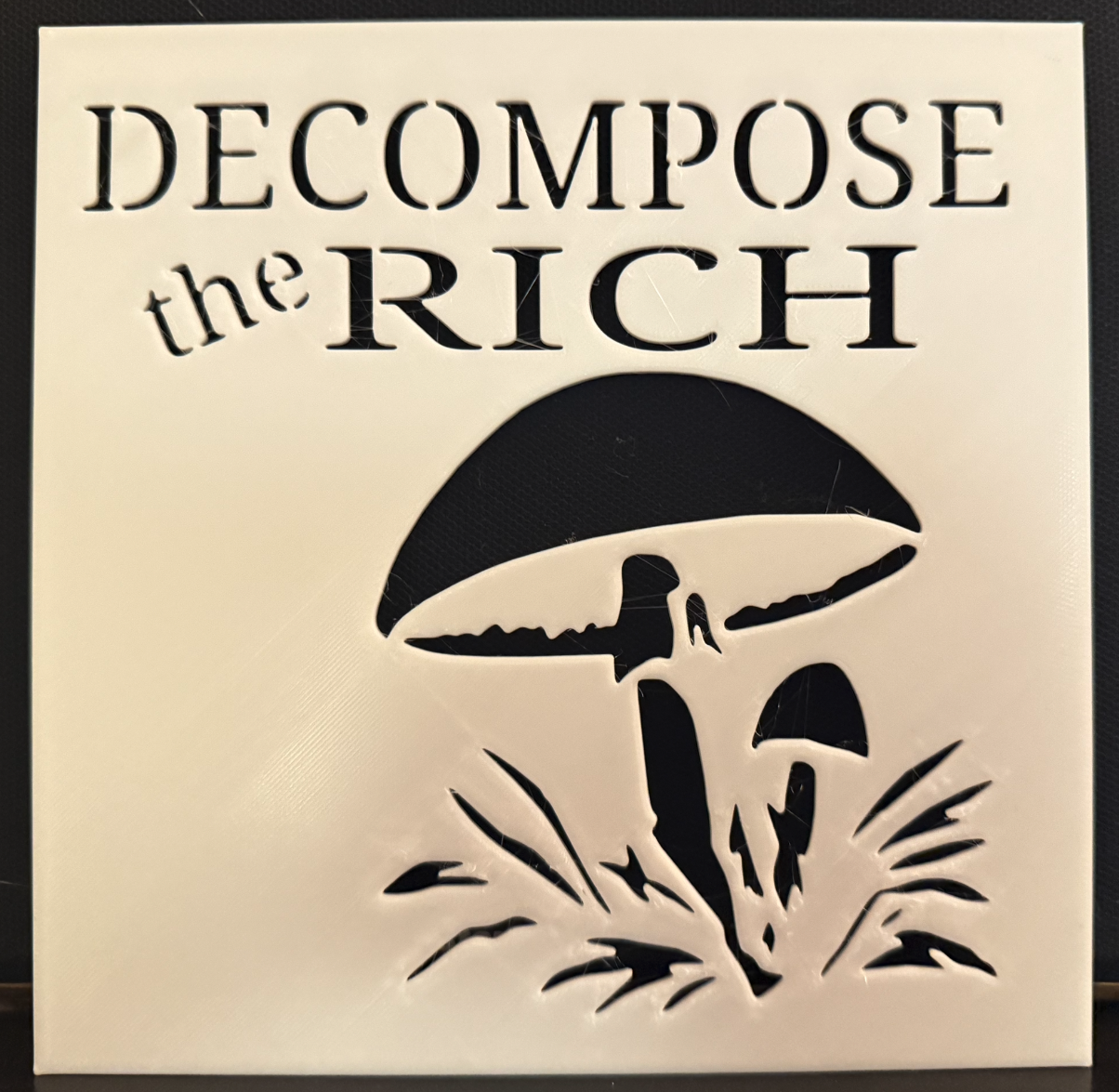 Decompose the Rich Mushroom Stencil