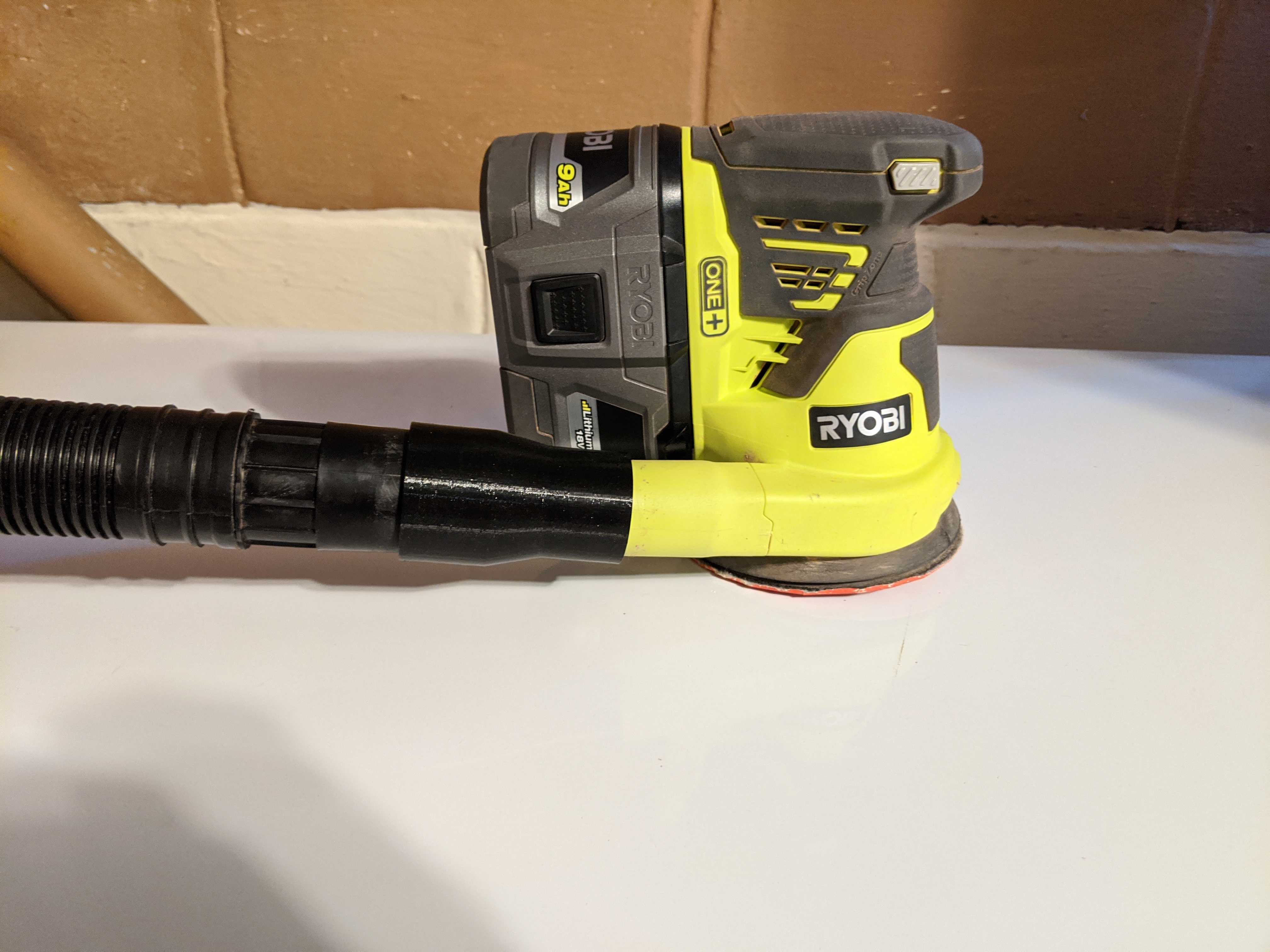Ryobi 6 Gallon Shop Vac to 5 inch One+ Random Orbit Sander Adapter