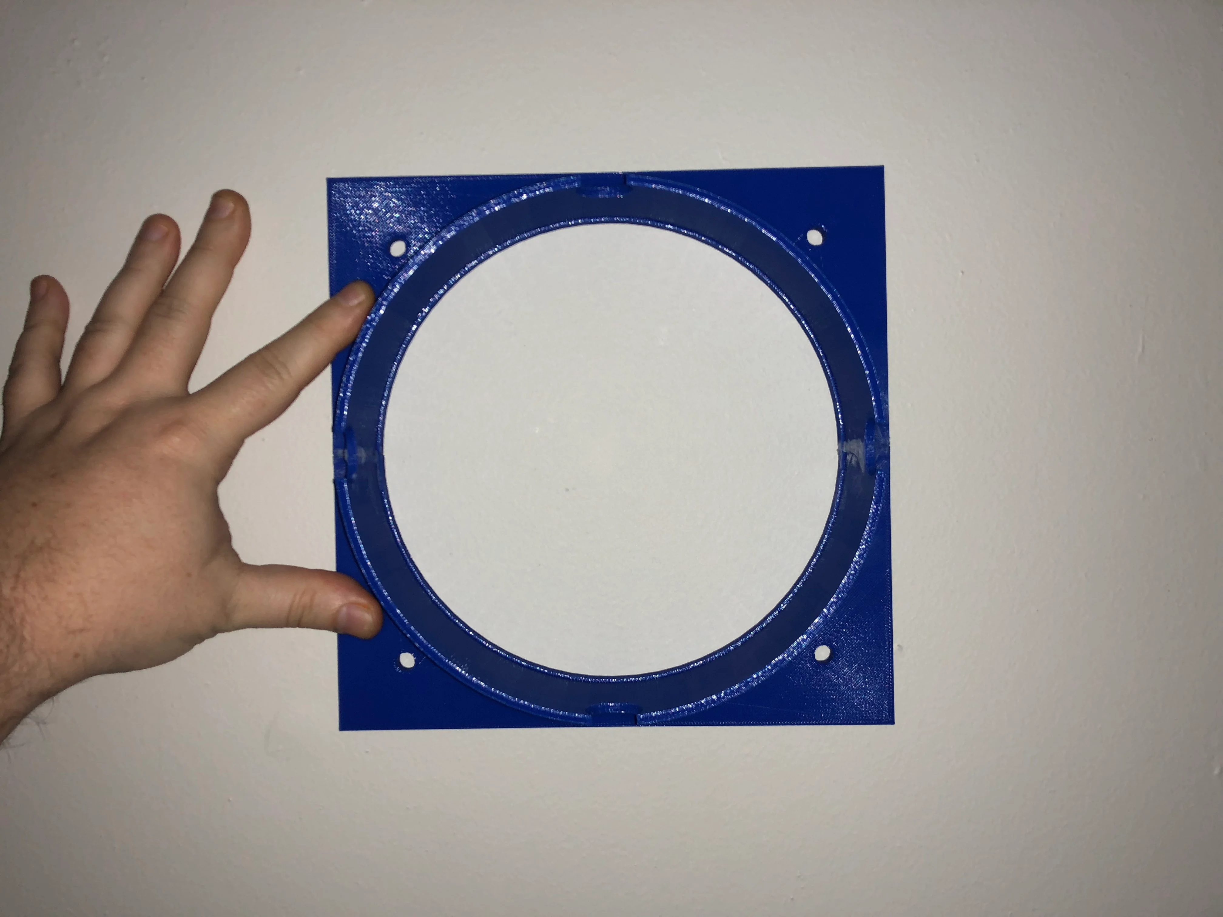 Cornhole LED mount flange