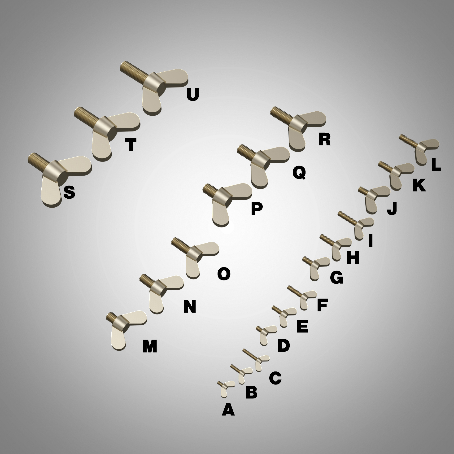 Butterfly bolt M3,4,5,6,8,10,12
