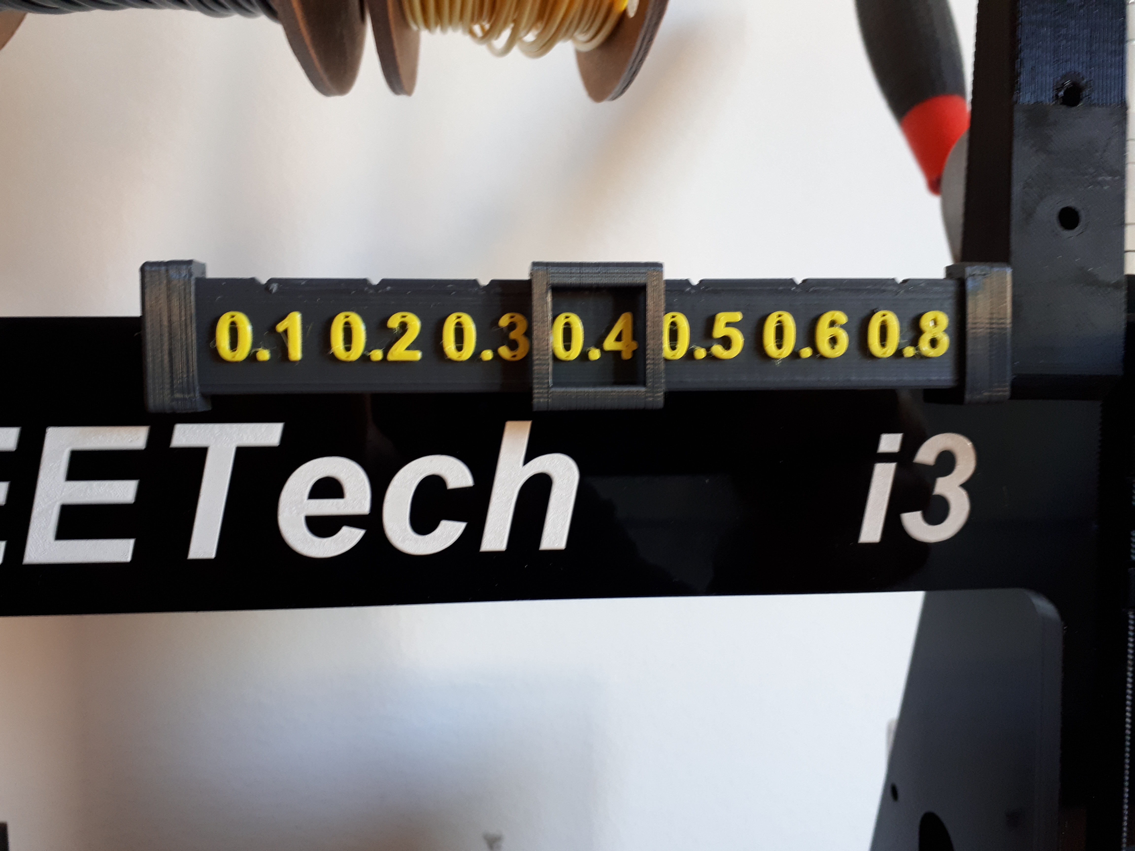 Nozzle size indicator