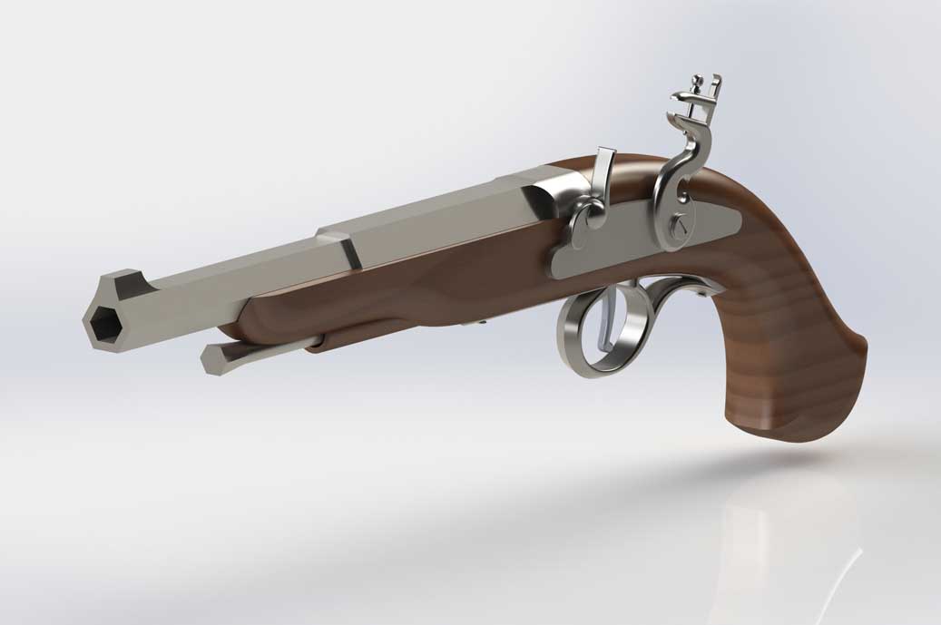 Hexagonal Barrel Flintlock Pistols