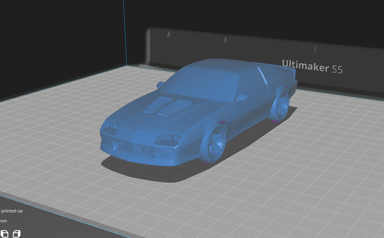 Low Poly Camaro 1990 STL | Beginner 3D Print Car Model File