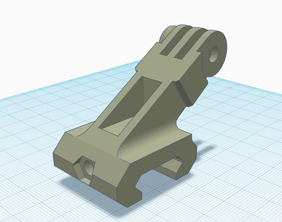 Picatinny Angled GoPro mount with recess