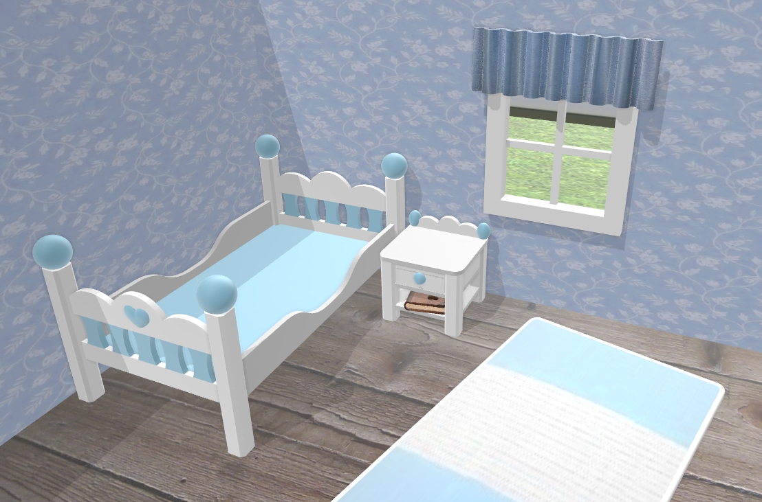 Bedside Table compatible with Sylvanian Families or Playmobil