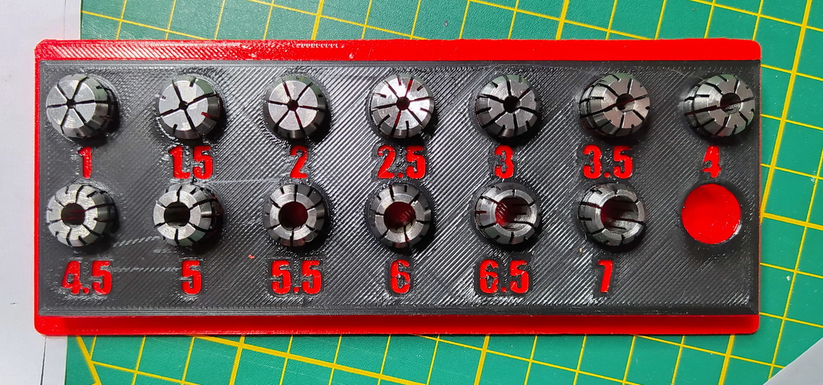 ER11 Toolbox with cover (1mm to 7mm + spare)