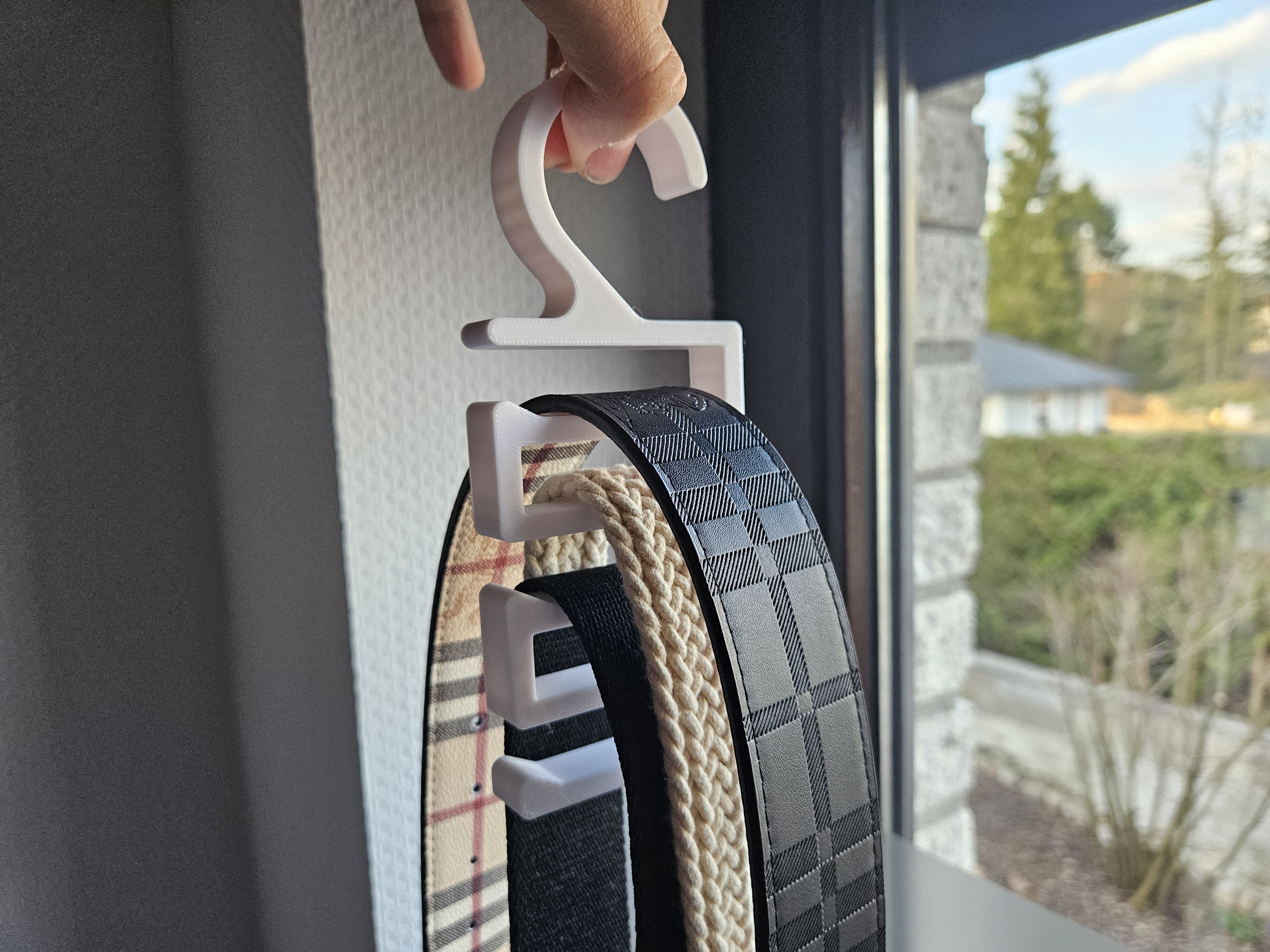 Belt holder hook for Clothes rails, V2 added! (5 sizes)