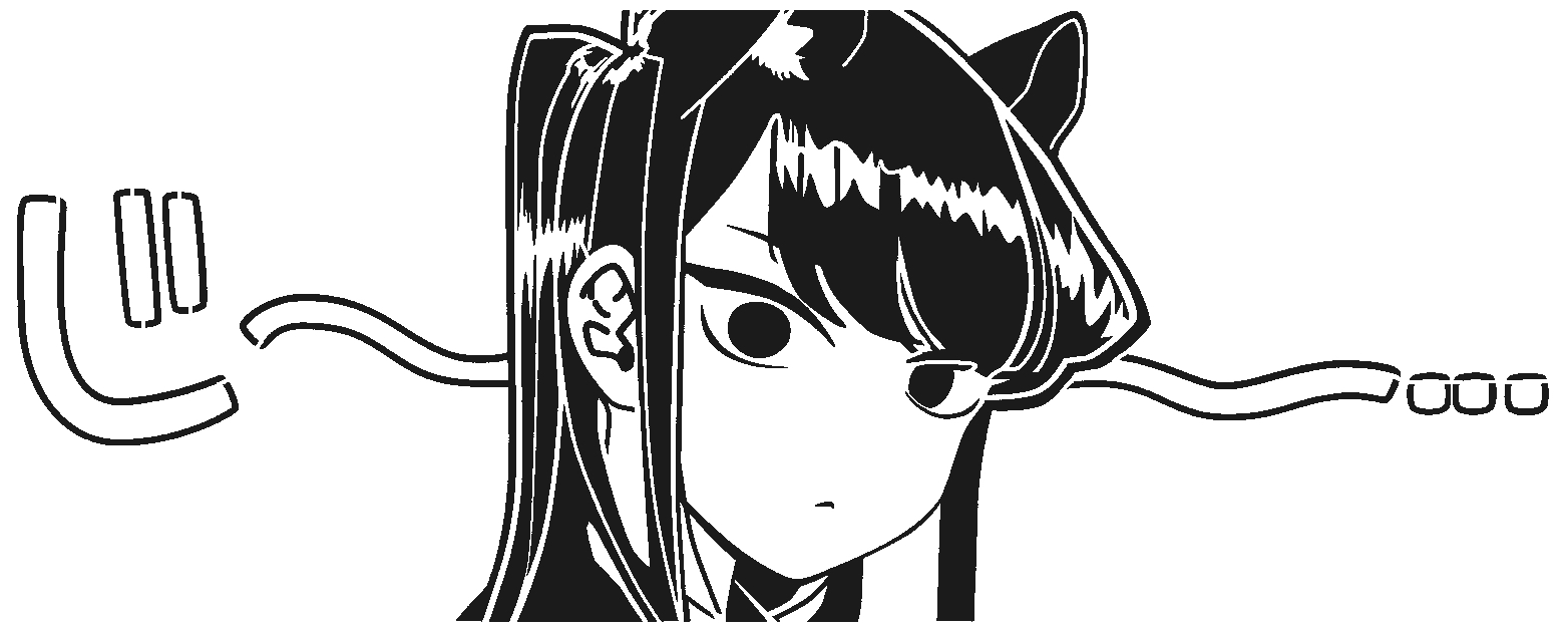 Shouko Komi stencil