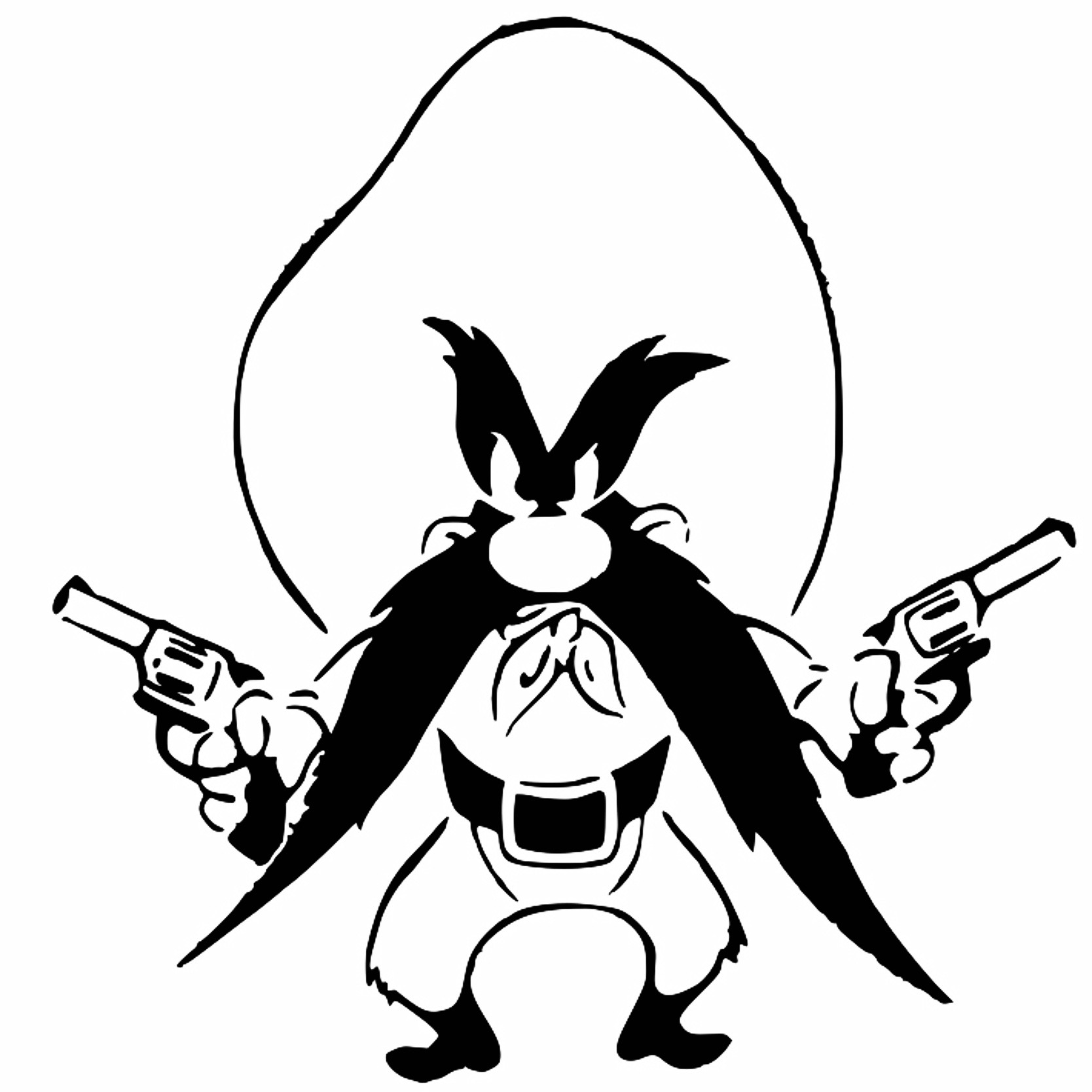 Yosemite Sam stencil