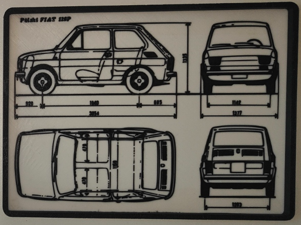 fiat 126p with frame