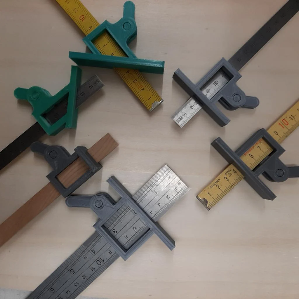 Marking Gauge with (Folding) Ruler - Customizable