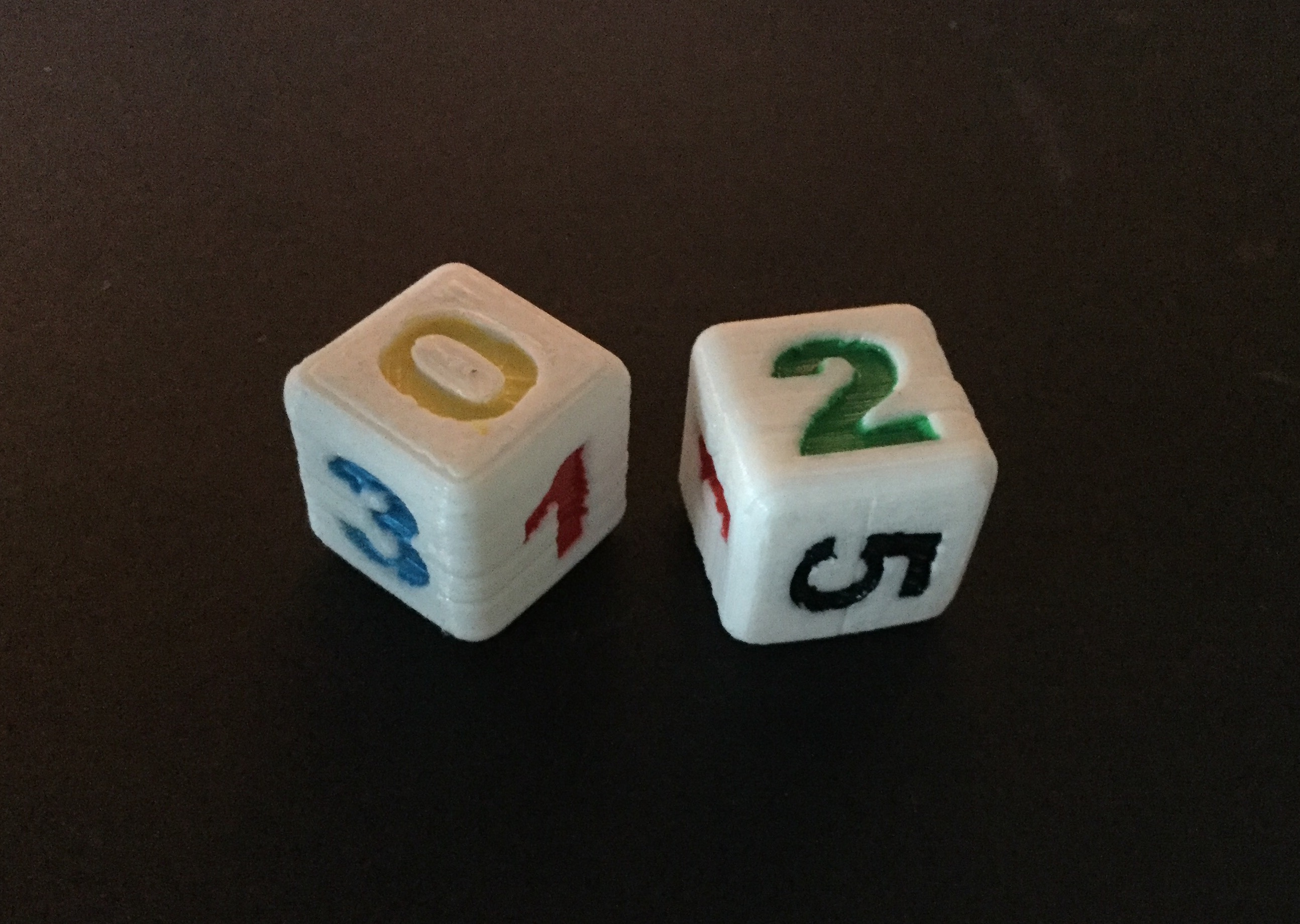 Numbered dice - d6 and d0-5