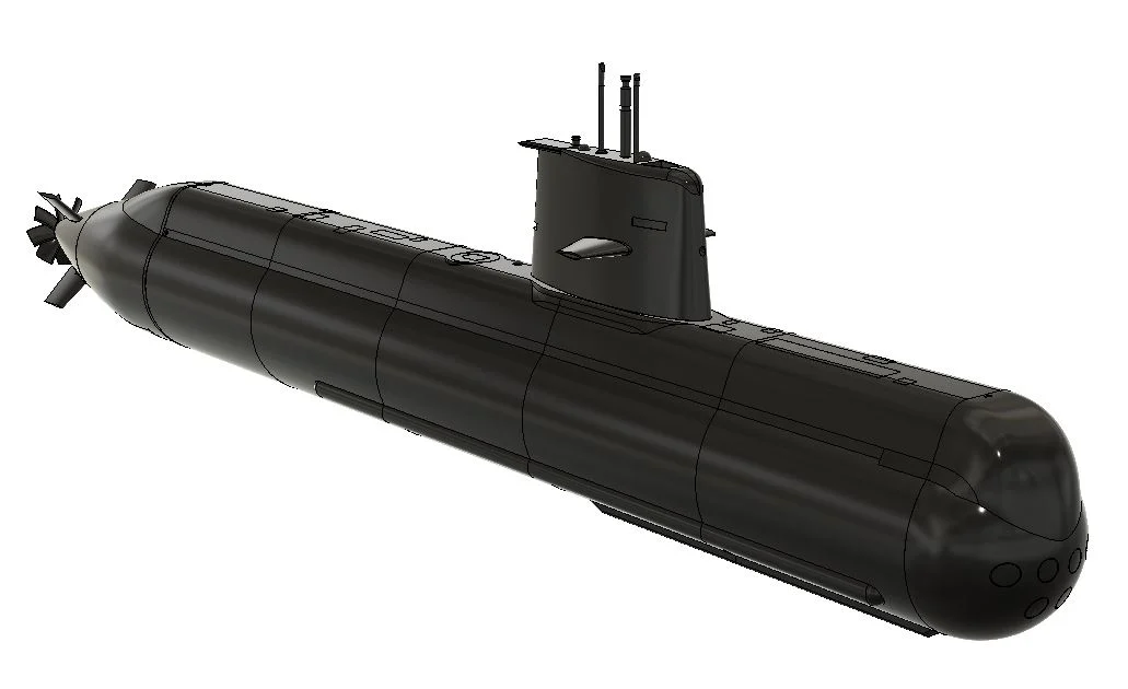 RC submarine HMS Gotland 1/48