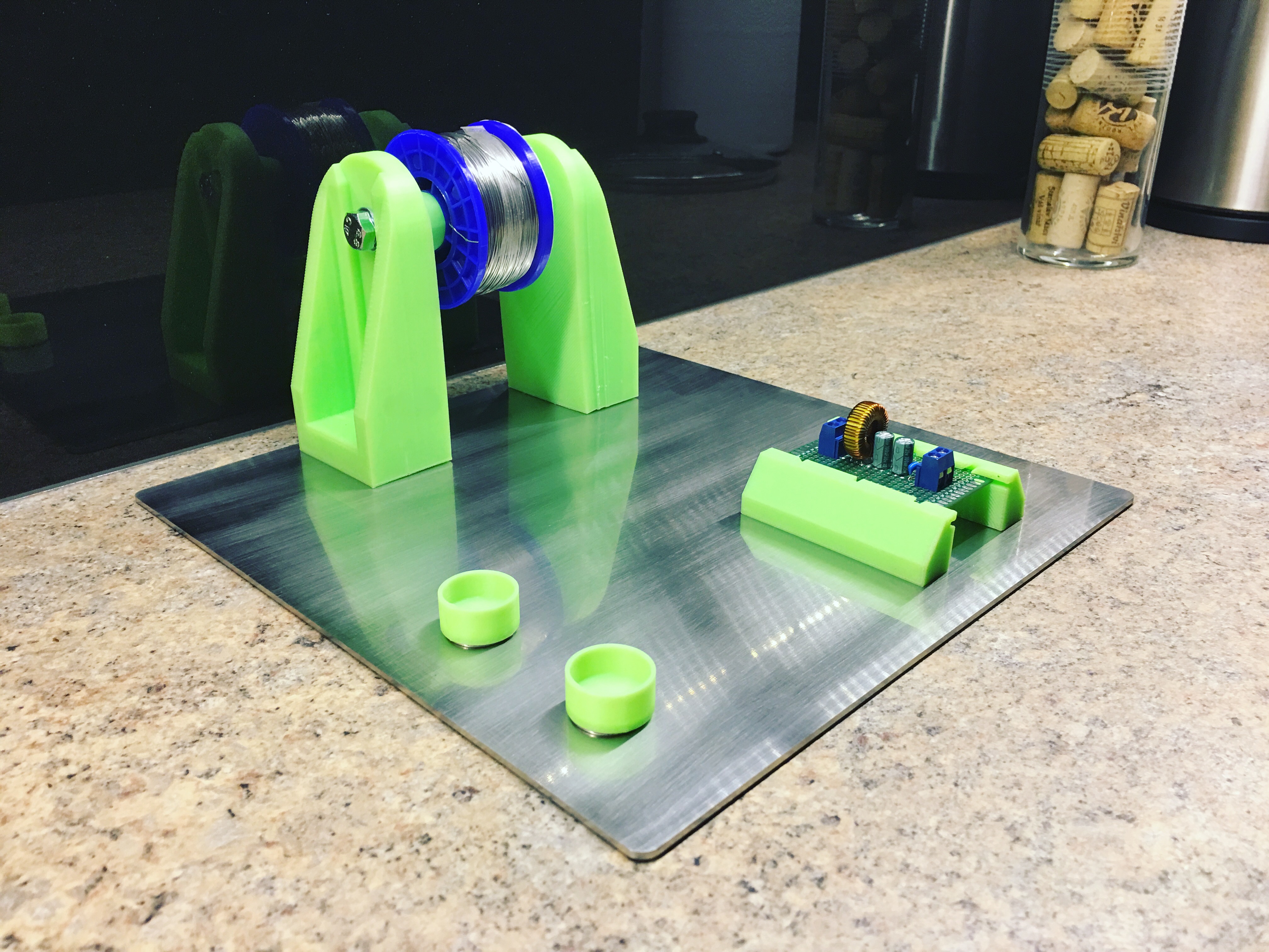 Soldering workplace - magnetic holders and baseplate design