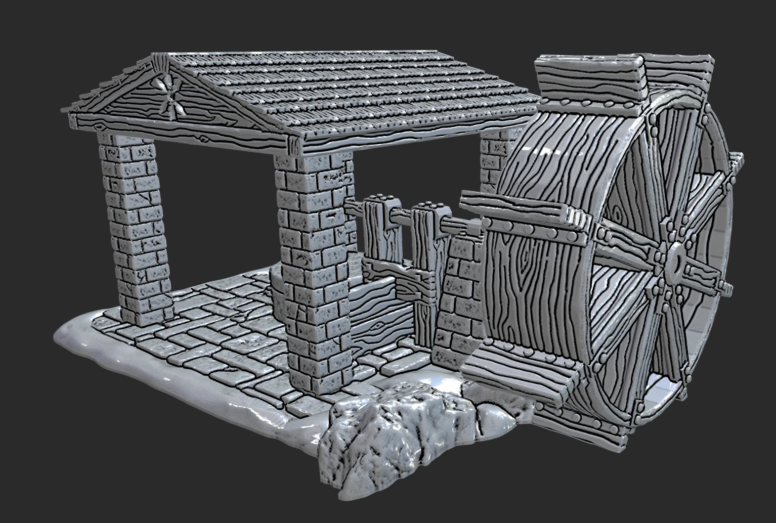 OpenForge - Open-air Water Wheel Mill