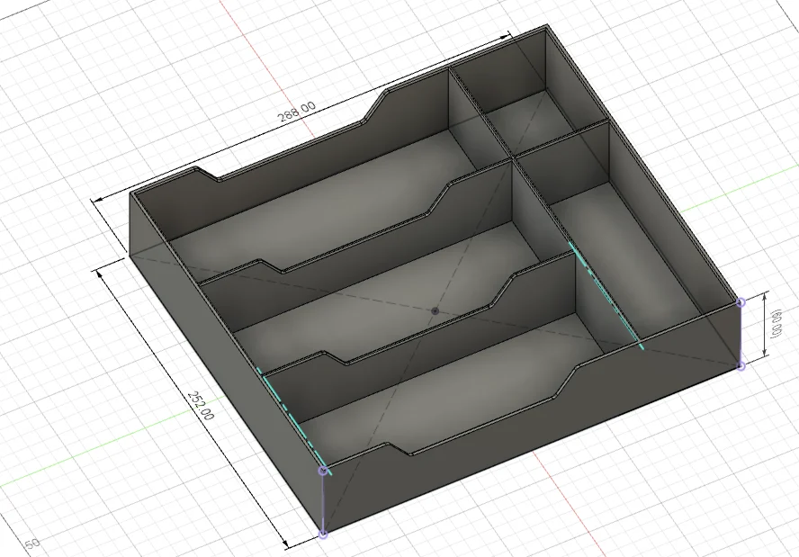 Cutlery drawer tray