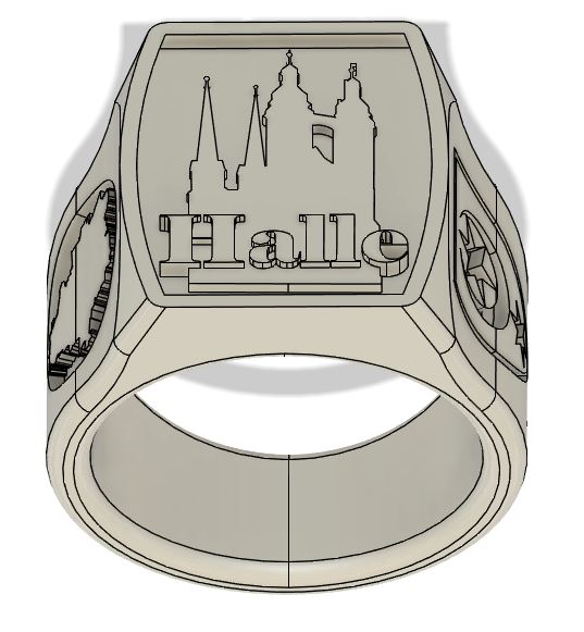 Ring Stadt Halle Stadtring Saale Marktkirche Wappen